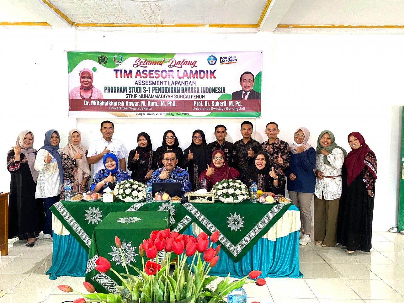 Program Studi S1 Pendidikan Bahasa Indonesia STKIP Muhammadiyah Sungai Penuh Gelar Assesment Lapangan Bersama Tim Asesor Lamdik